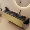 MONDIAZ TURE-DLUX meuble WC 100 cm Oro. EDEN lavabo Lava position droite. Sans trou de robinet. SW1103916