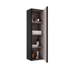 Saniclass Prime Blend Armoire haute - 120x34.5x27.5cm - 1 porte - noir mat - MDF SW892655