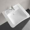 Villeroy & Boch ViCare Lavabo ViCare - 650 x 550 x 190 mm - Blanc Alpin AntiBac CeramicPlus - avec trop-plein SW654866