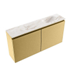 MONDIAZ TURE-DLUX Meuble toilette - 100cm - Oro - EDEN - vasque Frappe - position droite - sans trou de robinet SW1102901