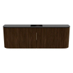 Mondiaz JOYA 123.2cm meuble de salle de bains - arrondi gauche et droite couleur Walnut - Vasque FAYE position Milieu 1 trou de robinet couleur Urban. SW1421413
