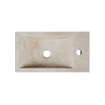 FugaFlow Eccelente Arredo Toiletmeubelset - 40x65cm - 1 deur - 1 kraangat - rechts - fontein travertine - mat wit SW1522199