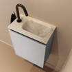 MONDIAZ TURE-DLUX Meuble toilette - 40cm - Plata - EDEN - vasque Ostra - position droite - 1 trou de robinet SW1105024