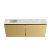 MONDIAZ TURE-DLUX Meuble toilette - 120cm - Oro - EDEN - vasque Glace - position gauche - 1 trou de robinet SW1103436