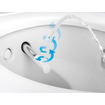 Geberit AquaClean WC Japonais Mera Classic avec aspiration d'odeurs avec air chaud et douche Lady avec lunette softclose et couvercle chromé brillant blanc brillant SW87550