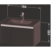 Duravit ketho 2 meuble sous lavabo avec 1 tiroir 78.4x45.5x44cm avec poignée anthracite graphite mat SW773140