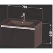 Duravit Ketho 2 wastafelonderbouwkast met 1 lade 78.4x45.5x44cm met greep antraciet eiken terra mat SW773035