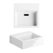 Clou Flush 1 lave-mains - 28x27x9cm - sans trou de robinet - avec bonde - céramique Blanc SW9325
