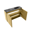 MONDIAZ TURE-DLUX Meuble WC 80 cm Oro. EDEN lavabo Lava position à droite. Avec 1 trou de robinet. SW1103980
