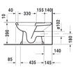 Duravit Serie 1930 staand toilet 38x39x65cm duoblok zonder reservoir diepspoel PK wit TWEEDEKANS OUT14619