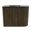 Mondiaz JOYA-DLUX 51.6cm toiletmeubel - ronding rechts kleur Shadow - Wastafel FAYE positie Links Zonder kraangat kleur Lava. SW1422940
