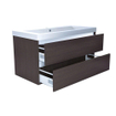 Wiesbaden Vision lavabo simple avec 1 trou de robinet 100x46x5,5 cm en marbre synthétique brillant blanc SW95821