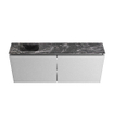 MONDIAZ TURE-DLUX meuble WC 120 cm Plata. Lavabo EDEN Lava position gauche. Avec 1 trou de robinet. SW1104019