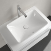 Villeroy & Boch Venticello lavabo semi-encastré à poser - sans trou de robinetterie 55x36cm - avec trop-plein ceramic + blanc 1025159