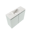 MONDIAZ TURE-DLUX Meuble toilette - 60cm - Greey - EDEN - vasque Ostra - position centrale - 1 trou de robinet SW1104868