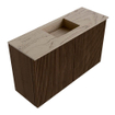 Mondiaz JOYA-DLUX 70cm toiletmeubel - kleur Walnut - Wastafel FAYE positie Midden Zonder kraangat kleur Arena. SW1424311