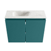 MONDIAZ TURE-DLUX Meuble toilette - 60cm - Smag - EDEN - vasque Ostra - position gauche - sans trou de robinet SW1105079