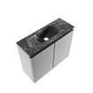 MONDIAZ TURE-DLUX Meuble toilette - 60cm - Plata - EDEN - vasque Lava - position centrale - 1 trou de robinet SW1103944