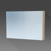 BRAUER Dual Spiegelkast - 100x70x15cm - 2 links- rechtsdraaiende spiegeldeur - MFC - legno calore SW242131