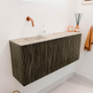Mondiaz JOYA-DLUX 101.6cm toiletmeubel - ronding rechts kleur Shadow - Wastafel FAYE positie Links Zonder kraangat kleur Frappe. SW1422710