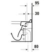 Duravit Starck 3 Cuvette au sol Btw avec bord de rinçage à fond profond Pk blanc SW114651