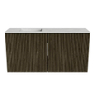 Mondiaz JOYA-DLUX 80cm meuble de salle de bains - couleur Shadow - Vasque FAYE position Gauche 1 trou de robinet couleur Opalo. SW1422898