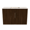 Mondiaz JOYA-DLUX 60cm toiletmeubel - kleur Walnut - Wastafel FAYE positie Midden Zonder kraangat kleur Nata. SW1424476