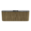 Mondiaz JOYA-DLUX 113.2cm toiletmeubel - ronding links en rechts kleur Dusk - Wastafel FAYE positie Midden 1 kraangat kleur Lava. SW1423273