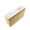 MONDIAZ TURE-DLUX Meuble de toilettes 80cm Oro. EDEN lavabo Frappe position droite. Sans trou de robinet. SW1102930