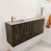 Mondiaz JOYA-DLUX 101.6cm toiletmeubel - ronding rechts kleur Shadow - Wastafel FAYE positie Links 1 kraangat kleur Glace. SW1422813