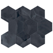 Terravito Davella wand- en vloertegel - 26x30cm - Natuursteen look - hexagon - Black pulido gepolijst (zwart) SW1120042