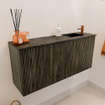 Mondiaz JOYA-DLUX 90cm meuble de salle de bains - couleur Shadow - Vasque FAYE position Droite 1 trou de robinet couleur Lava. SW1422848