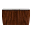 Mondiaz JOYA-DLUX 73.2cm toiletmeubel - ronding links en rechts kleur Ruby - Wastafel FAYE positie Midden Zonder kraangat kleur Oza. SW1425551