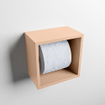 Mondiaz EASY Porte-rouleau de papier toilette - CUBE 170 - 16x16x16cm - solid surface - Rosee SW1026201