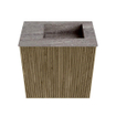 Mondiaz JOYA-DLUX 40cm toiletmeubel - kleur Dusk - Wastafel FAYE positie Rechts 1 kraangat kleur Oza. SW1425965