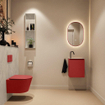MONDIAZ TURE-DLUX Meuble toilette - 40cm - Fire - EDEN - vasque Opalo - position droite - 1 trou de robinet SW1104266