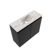 MONDIAZ TURE-DLUX Meuble toilette - 60cm - Urban - EDEN - vasque Glace - position centrale - sans trou de robinet SW1103109