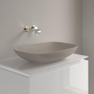Villeroy & Boch Loop & Friends Opzetwastafel - 62 x 42 x 12 cm - Almond CeramicPlus - met overloop SW644139
