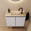 MONDIAZ TURE-DLUX meuble de toilettes 60cm Cale. EDEN lavabo Frappe position centrale. Avec 1 trou de robinet. SW1102659