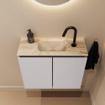 MONDIAZ TURE-DLUX Meuble toilette - 60cm - Cale - EDEN - vasque Frappe - position centrale - 1 trou de robinet SW1102659