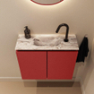MONDIAZ TURE-DLUX Meuble toilette - 60cm - Fire - EDEN - vasque Glace - position centrale - 1 trou de robinet SW1103267