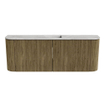 Mondiaz JOYA-DLUX Meuble de salle de bains 113.2cm - arrondis gauche et droite couleur Dusk - Vasque FAYE position Milieu Sans trou de robinet couleur Glace SW1423213