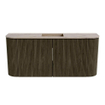 Mondiaz JOYA-DLUX Meuble de salle de bains 93.2cm - arrondi gauche et droite couleur Shadow - Vasque FAYE position Milieu Sans trou de robinet couleur Arena SW1424850