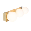 QAZQA Cederic wandlamp 48x8x10.4cm - 3 lichts - IP44 - geborsteld messing (goud) SW1187223