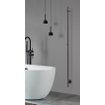 Rosani ONE Elektrische Handdoekradiator 170cm hoog - 30Watt - mat zwart TWEEDEKANS OUT14716
