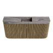 Mondiaz JOYA-DLUX 93.2cm toiletmeubel - ronding links en rechts kleur Dusk - Wastafel FAYE positie Midden Zonder kraangat kleur Sombra. SW1426182