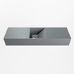 Mondiaz TYNE Fontaine - 80x23x12cm - vasque centrée - sans trous de robinetterie - solid surface - Plata SW1026169