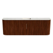 Mondiaz JOYA-DLUX 123.2cm toiletmeubel - ronding links en rechts kleur Ruby - Wastafel FAYE positie Midden 1 kraangat kleur Ostra. SW1423830