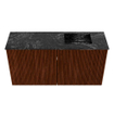 Mondiaz JOYA-DLUX Meuble de salle de bains 80cm - couleur Ruby - Vasque FAYE position Droite 1 trou de robinet couleur Lava SW1423613