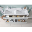 Villeroy & boch subway 3.0 lavabo de meuble 130x47x16.5cm rectangle 2 trous de robinetterie 2 éviers avec trou de débordement blanc alpin gloss ceramic+ SW701123